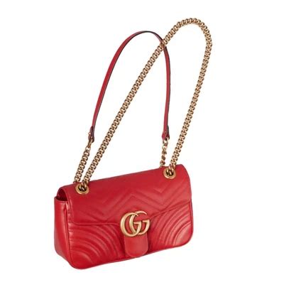 gucci red leather di calfskin crossbody bag
